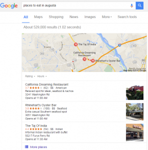 Google has emphasized local SEO and their map packs in serach results